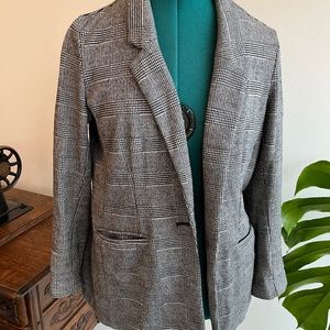Houndstooth print blazer